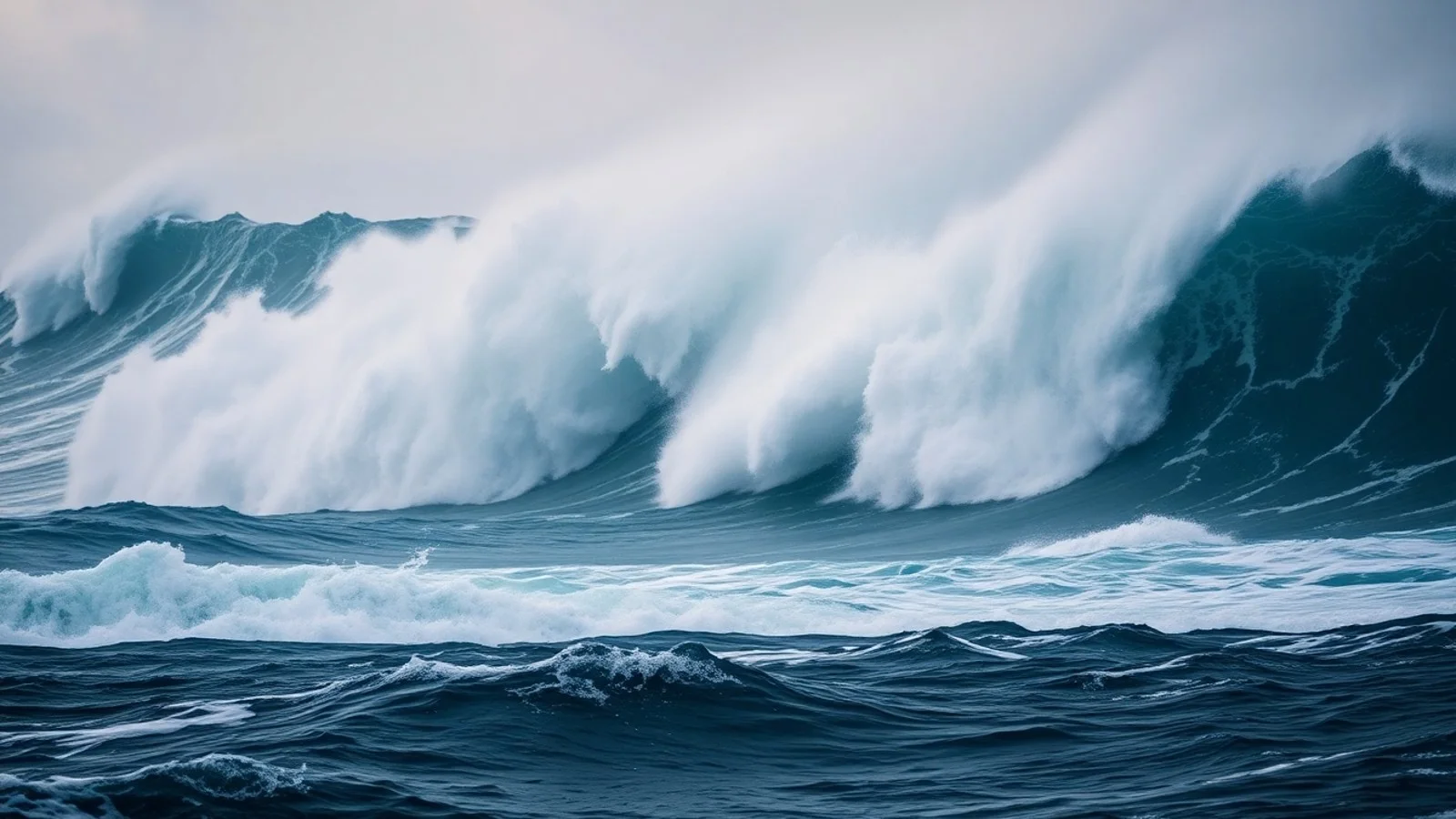 mar agitado ondas grandes