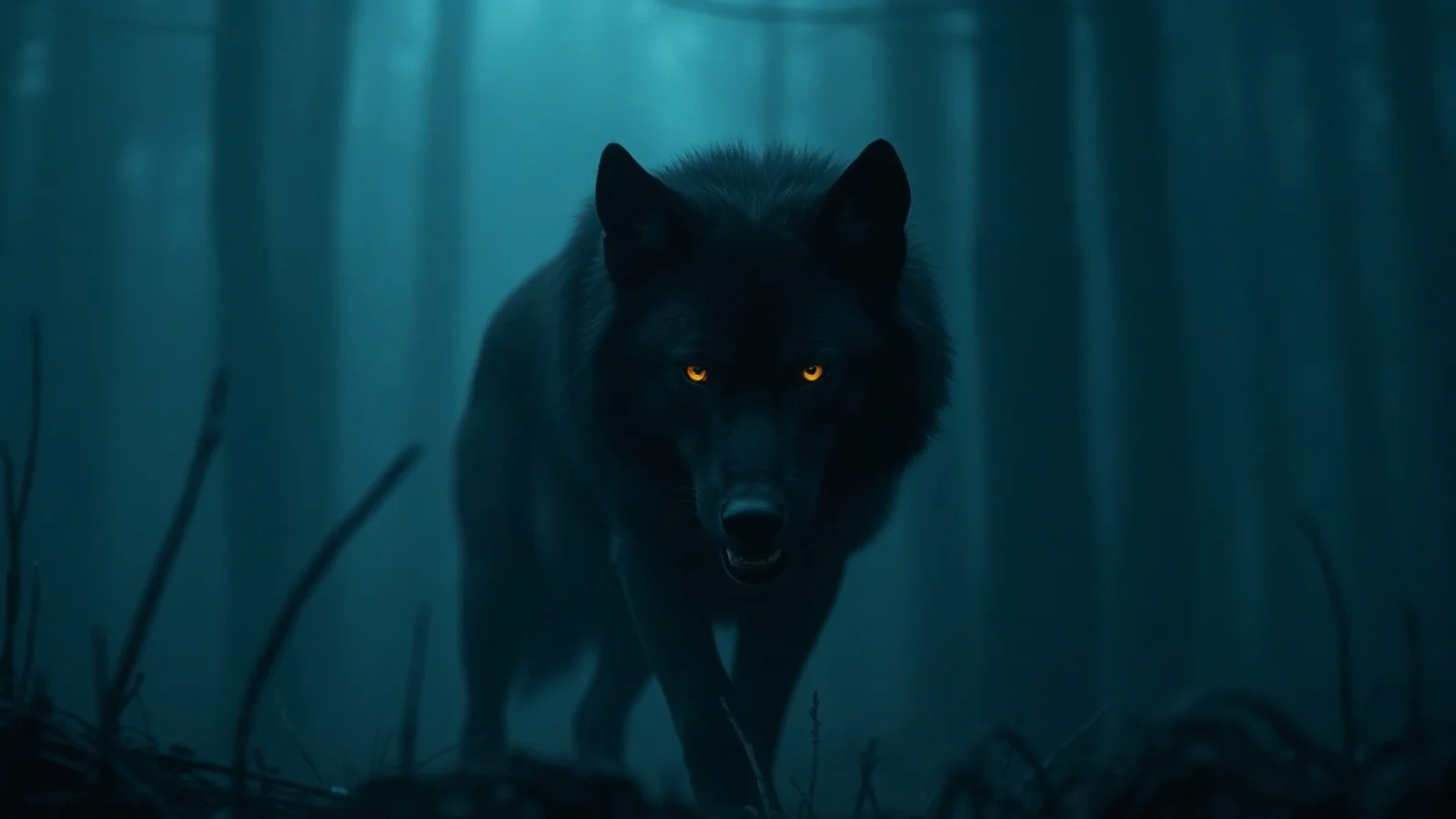 sonhar com lobo preto atacando